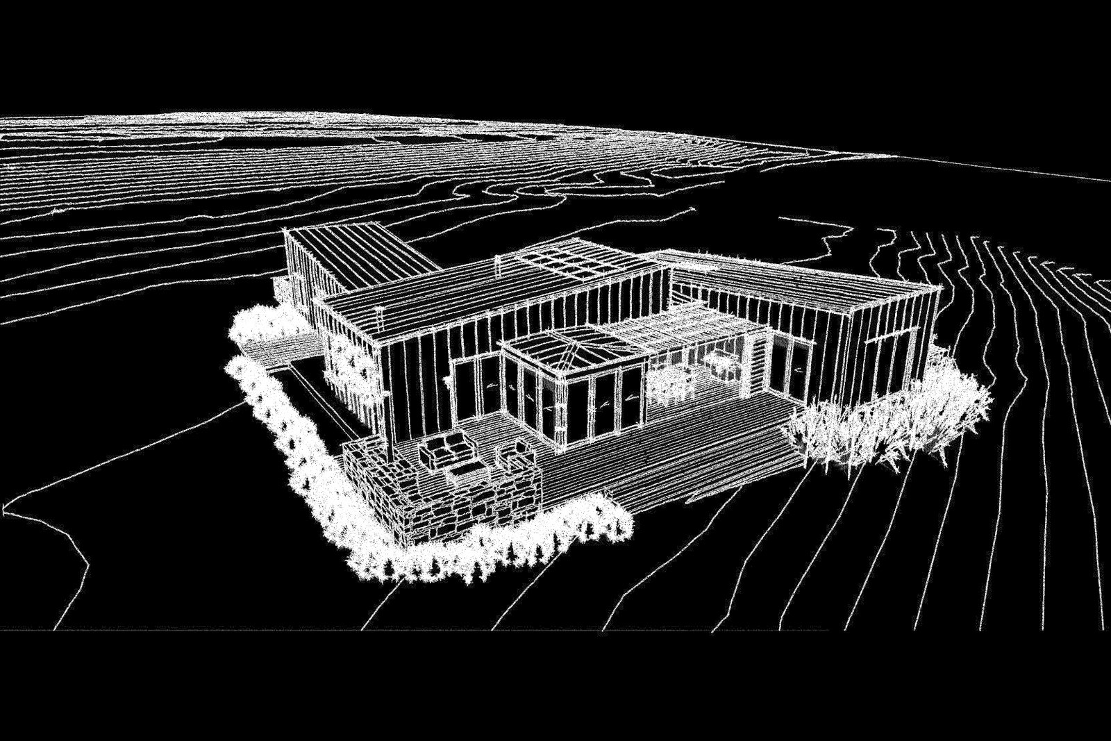 Maori Point Road House, aerial concept render